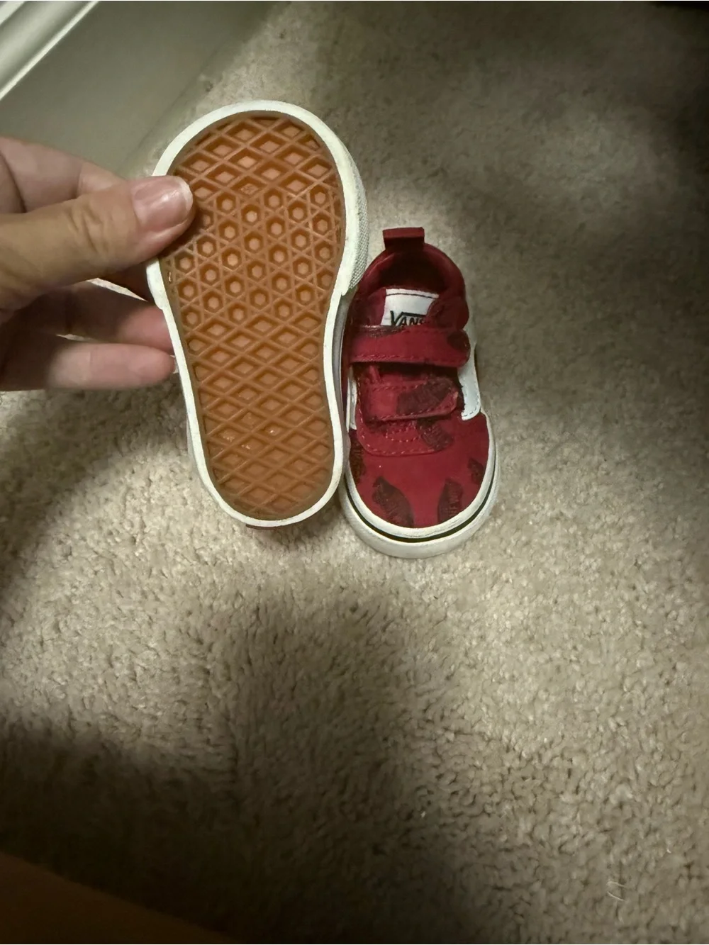 Vans red toddler